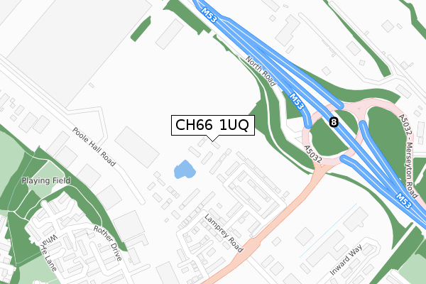 CH66 1UQ map - large scale - OS Open Zoomstack (Ordnance Survey)