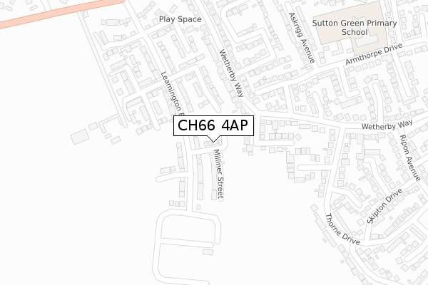 CH66 4AP map - large scale - OS Open Zoomstack (Ordnance Survey)