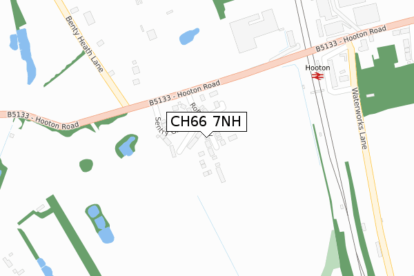 CH66 7NH map - large scale - OS Open Zoomstack (Ordnance Survey)