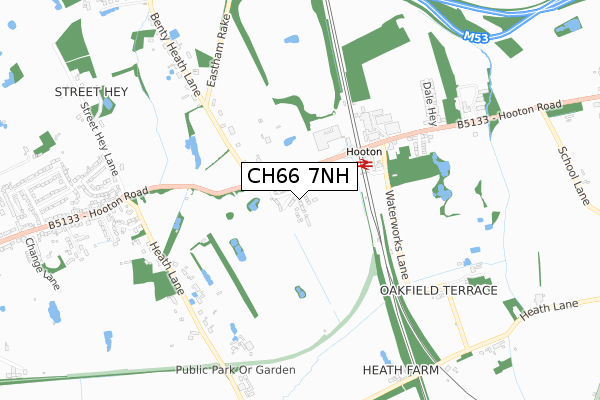 CH66 7NH map - small scale - OS Open Zoomstack (Ordnance Survey)