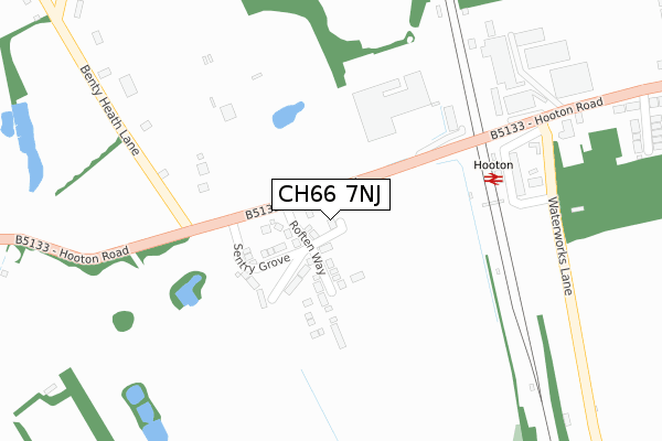 CH66 7NJ map - large scale - OS Open Zoomstack (Ordnance Survey)