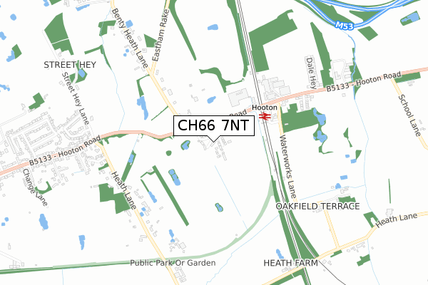 CH66 7NT map - small scale - OS Open Zoomstack (Ordnance Survey)