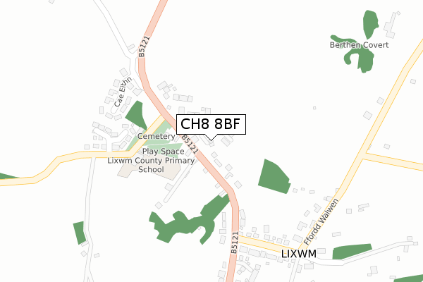 CH8 8BF map - large scale - OS Open Zoomstack (Ordnance Survey)