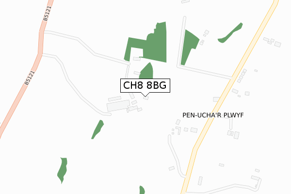 CH8 8BG map - large scale - OS Open Zoomstack (Ordnance Survey)