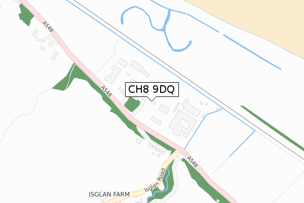 CH8 9DQ map - large scale - OS Open Zoomstack (Ordnance Survey)