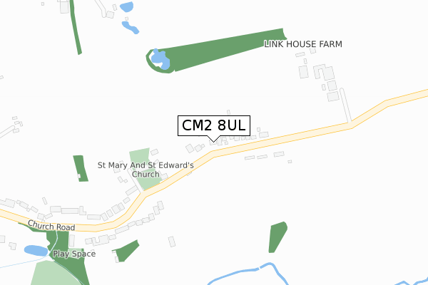 CM2 8UL map - large scale - OS Open Zoomstack (Ordnance Survey)