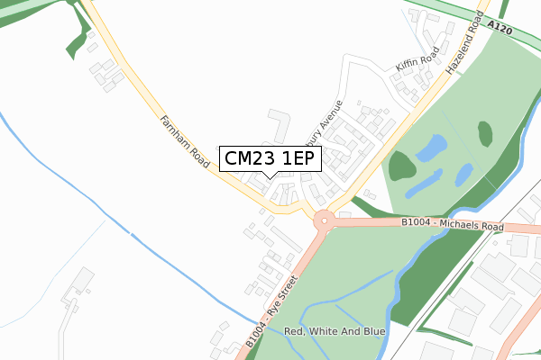 CM23 1EP map - large scale - OS Open Zoomstack (Ordnance Survey)