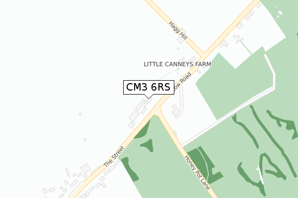 CM3 6RS map - large scale - OS Open Zoomstack (Ordnance Survey)