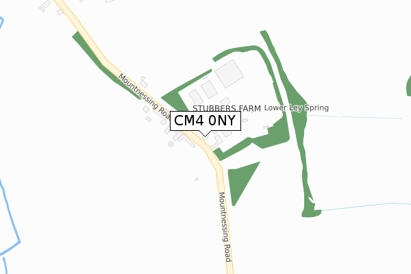 CM4 0NY map - large scale - OS Open Zoomstack (Ordnance Survey)