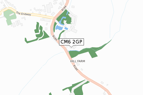 CM6 2GP map - large scale - OS Open Zoomstack (Ordnance Survey)