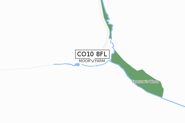 CO10 8FL map - large scale - OS Open Zoomstack (Ordnance Survey)