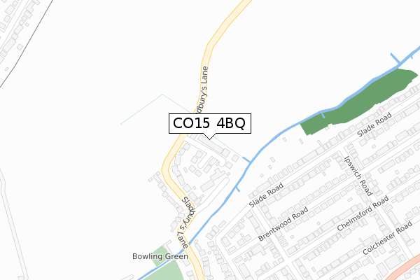 CO15 4BQ map - large scale - OS Open Zoomstack (Ordnance Survey)