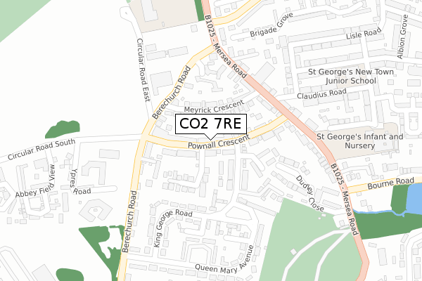 CO2 7RE map - large scale - OS Open Zoomstack (Ordnance Survey)