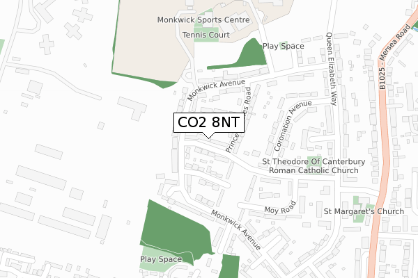 CO2 8NT map - large scale - OS Open Zoomstack (Ordnance Survey)