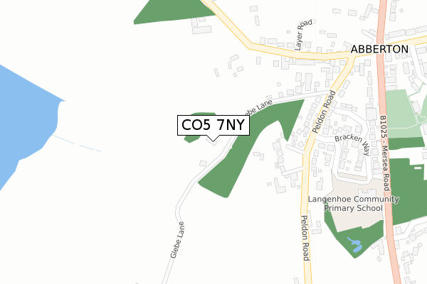 CO5 7NY map - large scale - OS Open Zoomstack (Ordnance Survey)