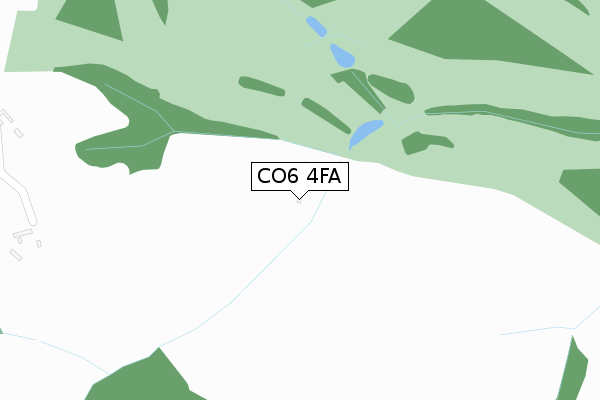 CO6 4FA map - large scale - OS Open Zoomstack (Ordnance Survey)