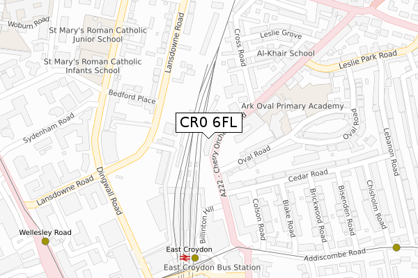 CR0 6FL map - large scale - OS Open Zoomstack (Ordnance Survey)