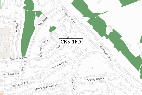 CR5 1FD map - large scale - OS Open Zoomstack (Ordnance Survey)
