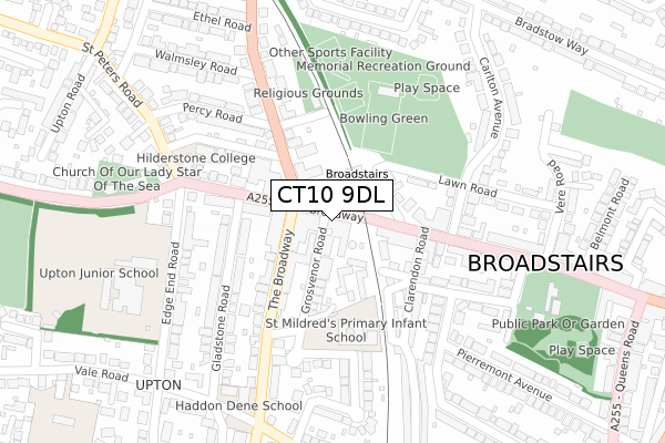 CT10 9DL map - large scale - OS Open Zoomstack (Ordnance Survey)