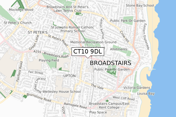 CT10 9DL map - small scale - OS Open Zoomstack (Ordnance Survey)