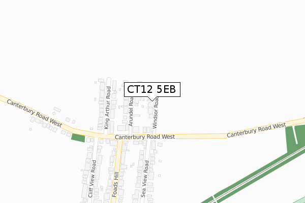 CT12 5EB map - large scale - OS Open Zoomstack (Ordnance Survey)