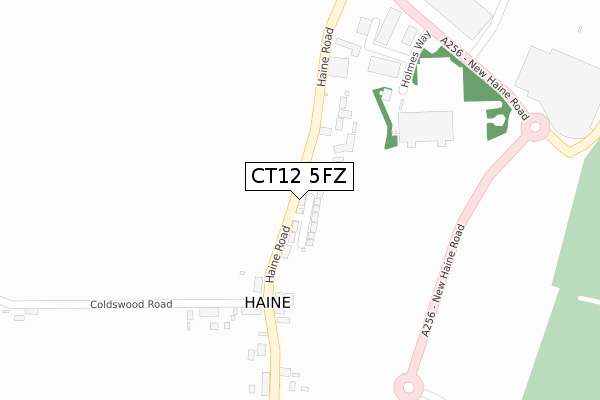 CT12 5FZ map - large scale - OS Open Zoomstack (Ordnance Survey)