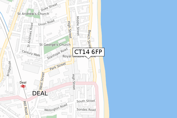 CT14 6FP map - large scale - OS Open Zoomstack (Ordnance Survey)