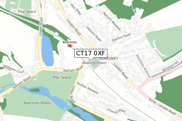 CT17 0XF map - large scale - OS Open Zoomstack (Ordnance Survey)