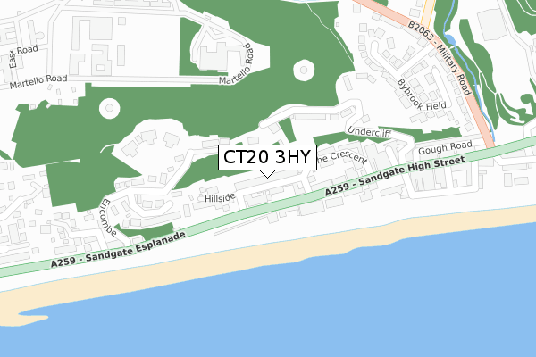 CT20 3HY map - large scale - OS Open Zoomstack (Ordnance Survey)