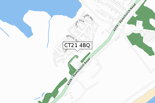 CT21 4BQ map - large scale - OS Open Zoomstack (Ordnance Survey)