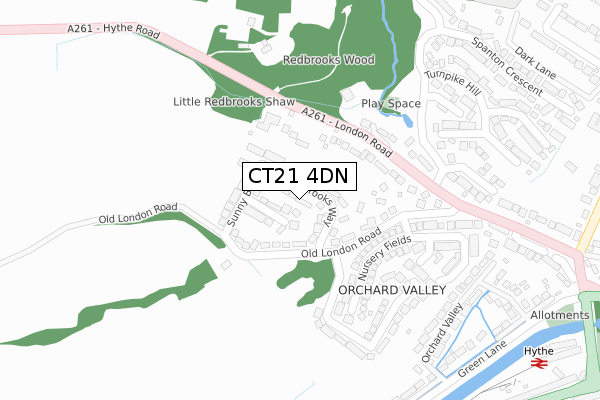 CT21 4DN map - large scale - OS Open Zoomstack (Ordnance Survey)