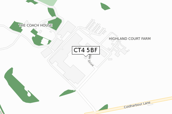 CT4 5BF map - large scale - OS Open Zoomstack (Ordnance Survey)