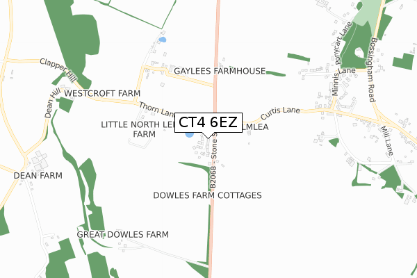 CT4 6EZ map - small scale - OS Open Zoomstack (Ordnance Survey)