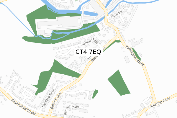 CT4 7EQ map - large scale - OS Open Zoomstack (Ordnance Survey)