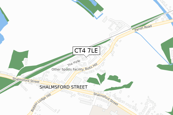 CT4 7LE map - large scale - OS Open Zoomstack (Ordnance Survey)