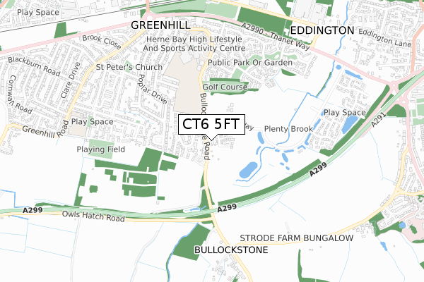 CT6 5FT map - small scale - OS Open Zoomstack (Ordnance Survey)