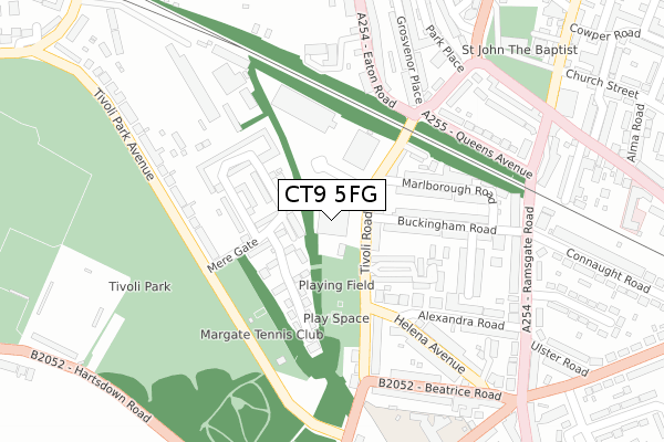 CT9 5FG map - large scale - OS Open Zoomstack (Ordnance Survey)