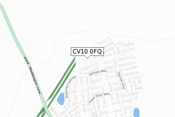 CV10 0FQ map - large scale - OS Open Zoomstack (Ordnance Survey)