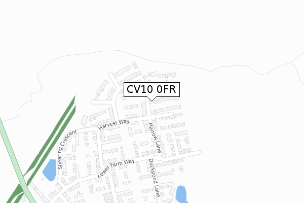 CV10 0FR map - large scale - OS Open Zoomstack (Ordnance Survey)