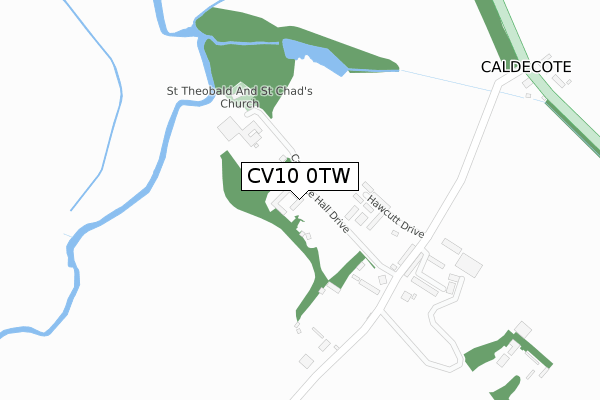 CV10 0TW map - large scale - OS Open Zoomstack (Ordnance Survey)