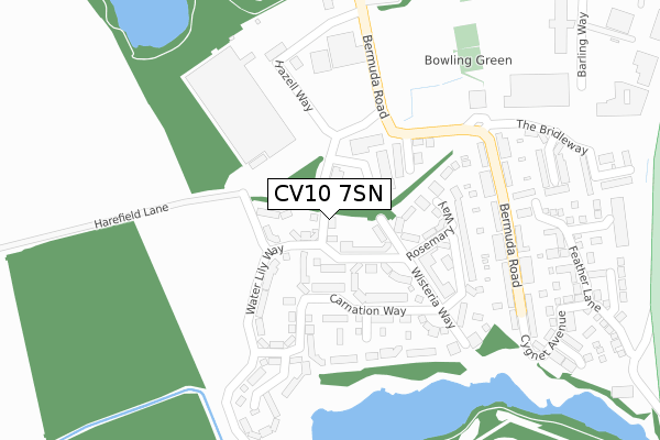 CV10 7SN map - large scale - OS Open Zoomstack (Ordnance Survey)