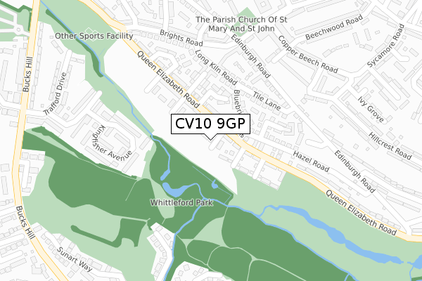 CV10 9GP map - large scale - OS Open Zoomstack (Ordnance Survey)