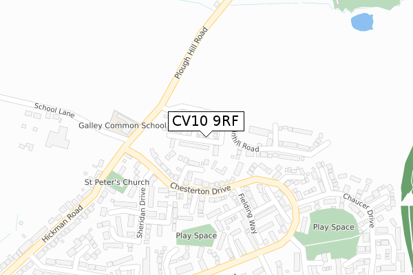 CV10 9RF map - large scale - OS Open Zoomstack (Ordnance Survey)