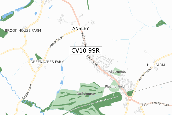 CV10 9SR map - small scale - OS Open Zoomstack (Ordnance Survey)