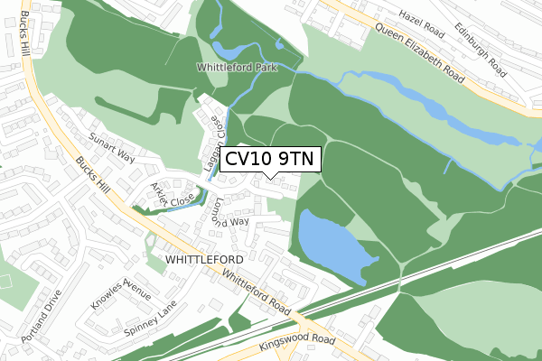 CV10 9TN map - large scale - OS Open Zoomstack (Ordnance Survey)