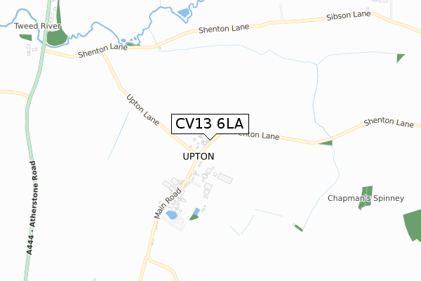 CV13 6LA map - small scale - OS Open Zoomstack (Ordnance Survey)