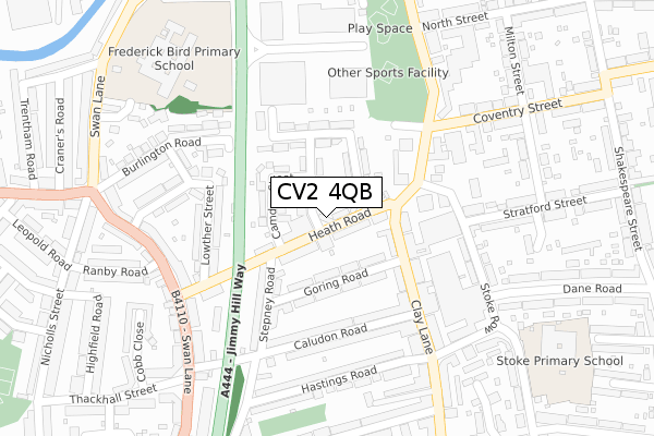 CV2 4QB map - large scale - OS Open Zoomstack (Ordnance Survey)