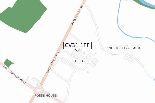 CV31 1FE map - large scale - OS Open Zoomstack (Ordnance Survey)