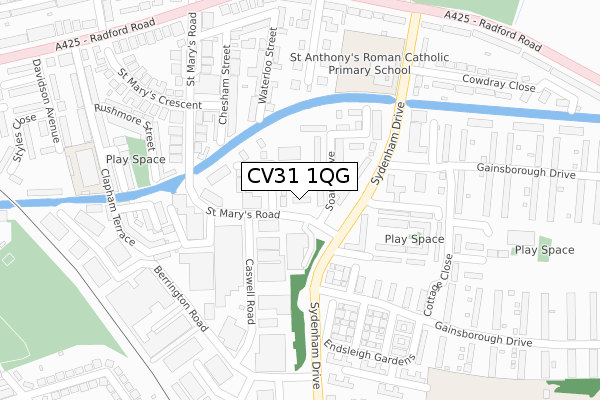 CV31 1QG map - large scale - OS Open Zoomstack (Ordnance Survey)