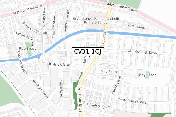 CV31 1QJ map - large scale - OS Open Zoomstack (Ordnance Survey)